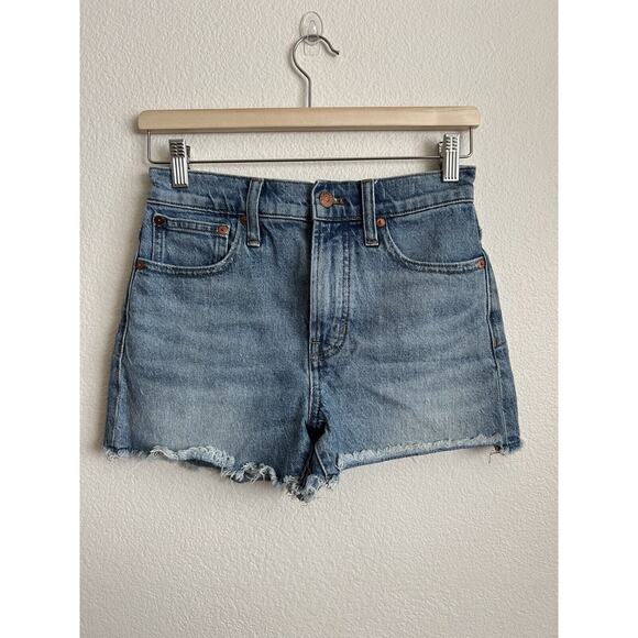 Madewell Womens The Perfect Jean Cutoff Shorts Blue Denim Size 25 - Picture 2 of 6